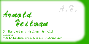 arnold heilman business card